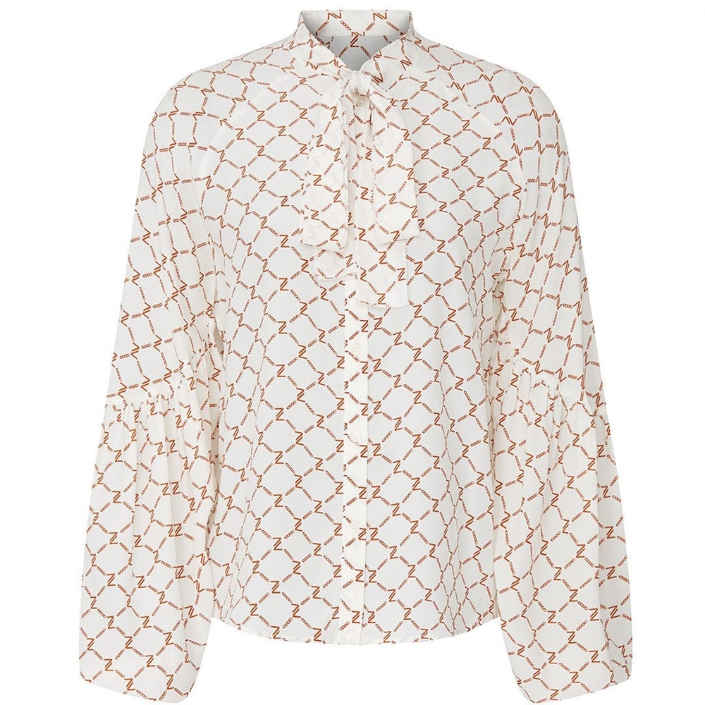 7 For All Mankind women’s White Chain Print Top size medium